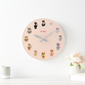 Moderne katten met overwinnende Cartoon Grote Klok (Huis)