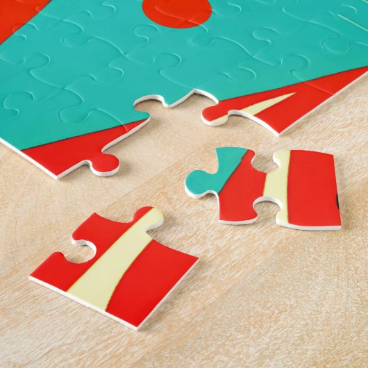 Moderne katten op een Abstracte achtergrond Legpuzzel (Zijkant)