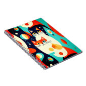 Moderne katten op een Abstracte achtergrond Notitieboek (Rechterzijde)