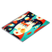 Moderne katten op een Abstracte achtergrond Notitieboek (Linkerzijde)