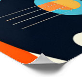 Moderne katten op een Abstracte achtergrond Poster (Hoek)