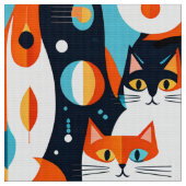 Moderne katten op een Abstracte achtergrond Stof (Close Up)