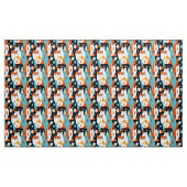 Moderne katten op een Abstracte achtergrond Stof (Yard (91,4 cm))