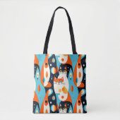 Moderne katten op een Abstracte achtergrond Tote Bag (Voorkant)