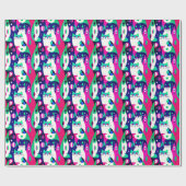 Moderne katten uit het midden van de eeuw op een d cadeaupapier (Vlak)