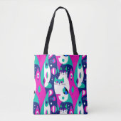 Moderne katten uit het midden van de eeuw op een d tote bag (Voorkant)