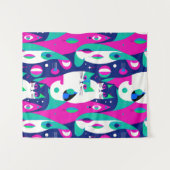 Moderne katten uit het midden van de eeuw op een d wandkleed (Voorkant (horizontaal))