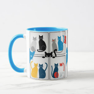 Moderne kattencollage mok