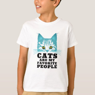 Moderne kattenhumor sarcasme zwarte vet typografie t-shirt