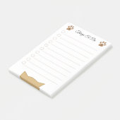Moderne kattenkop en poten Dingen om te doen Post-it® Notes (Schuin)