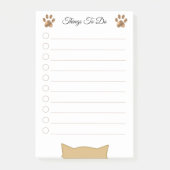 Moderne kattenkop en poten dingen om te doen post-it® notes (Voorkant)