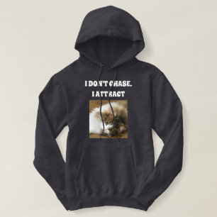 Moderne kattenmoeder donkergrijs aangepaste leuke  hoodie