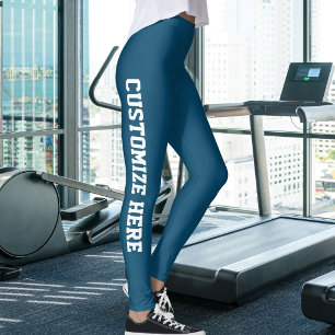 Moderne kattenmoeder huisdierliefhebber blauw en w leggings