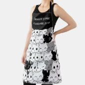Moderne Kawaii Grappige Katten Patroon Schort (Insitu)