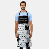 Moderne Kawaii Grappige Katten Patroon Schort (Gedragen)