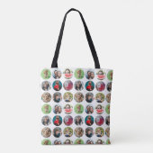Moderne keepaardse multi-fotocirculaire Sjabloon Tote Bag (Achterkant)