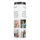 Moderne Keepsake fotocollage Wij houden van u oma Thermosbeker (Achterkant)