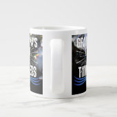 Moderne Keepsake Grootvader Opa Familiefoto Grote Koffiekop (Achterkant)