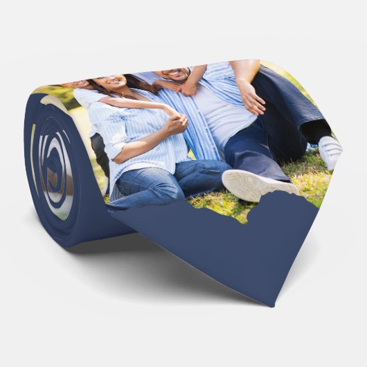 Moderne Keepsake Multi Photo Custom Afbeeldingen Stropdas (Opgerold)