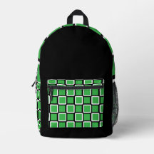 Moderne Kelly Green & Black Geometrische Rugzak