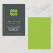 Moderne Keltische bruiloft receptie Informatiekaartje (Voorkant / Achterkant)