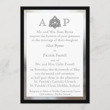 Moderne Keltische huwelijksuitnodiging