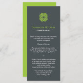 Moderne Keltische Knoop Trouwmenu Menu (Voorkant / Achterkant)