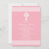 Moderne Keltische Kruis Communie Uitnodiging voor  (Voorkant)