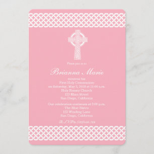 Moderne Keltische Kruisuitnodiging voor jongens Kaart