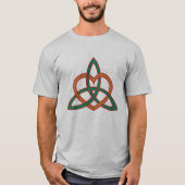 Moderne Keltische Triquetra in Natuurlijke Tonen T-shirt (Voorkant)
