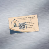 Moderne Kennel QR-code Magnetisch Visitekaartje (Voorbeeld)