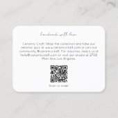 Moderne Keramische Producten QR-code Foto Visitekaartje (Achterkant)