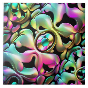 Moderne keramische tegel met multicolore patroonpa tegeltje