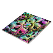 Moderne keramische tegel met multicolore patroonpa tegeltje (Zijkant)