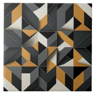 Moderne Keramische Tegels met Geometrisch Patroon Tegeltje