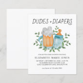Moderne kerels en luiers Bierfles Baby Shower (Voorkant / Achterkant)