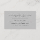 Moderne kerk, christendom, godsdienst visitekaartje (Achterkant)