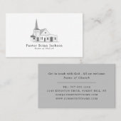 Moderne kerk, christendom, godsdienst visitekaartje (Voorkant / Achterkant)