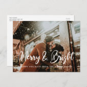 Moderne kerkgeneerlijne en heldere kerstfoto briefkaart (Voorkant / Achterkant)