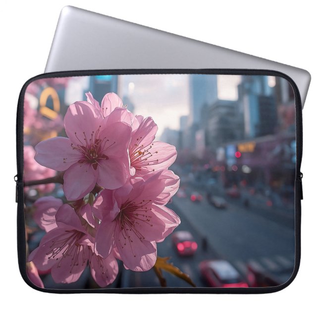 Moderne Kersenbloesem 15' Laptop Sleeve (Voorkant)