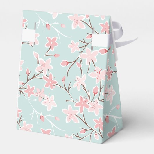 Moderne Kersenbloesem Bruiloftsborrel Bedankdoosjes (Achterkant)