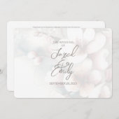 Moderne Kersenbloesem Huwelijksuitnodiging QR Code Kaart (Voorkant / Achterkant)