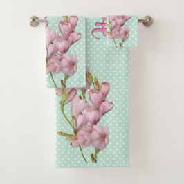 Moderne Kersenbloesems Mintgroen Hallo Mooi! Bad Handdoek