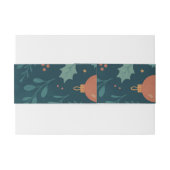 Moderne Kerst 2026 Buikband – Elegante Feestdagen Uitnodigingen Wikkel (Achterkant Voorbeeld)