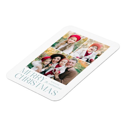 Moderne Kerst 3 Fotocollage Magneet (Linkerzijde)
