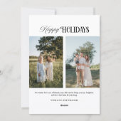 Moderne kerst 3 foto's Kaart (Achterkant)