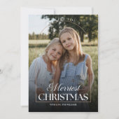 Moderne kerst 3 foto's Kaart (Voorkant)