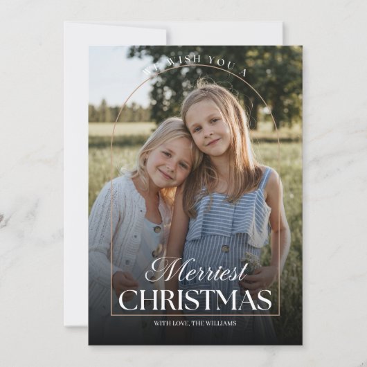 Moderne kerst 3 foto's Kaart (Voorkant)