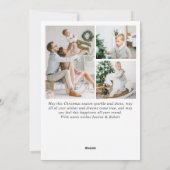 Moderne Kerst 4-begroeting met Merry Feestdagenkaart (Achterkant)