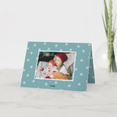 Moderne Kerst 4 Fotocollage Feestdagen Kaart (Achterkant)